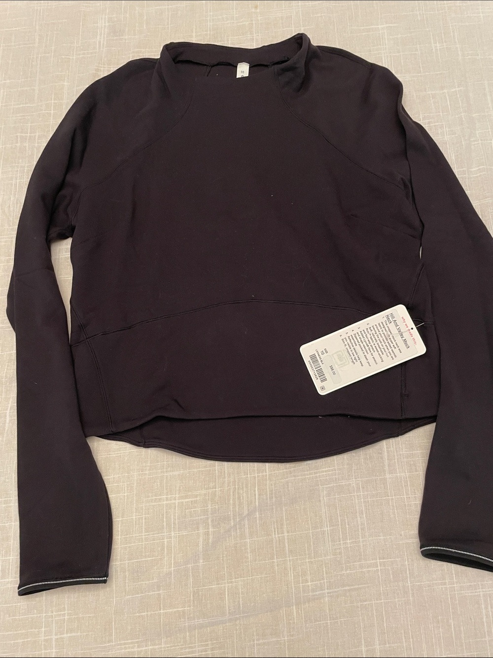 New Hill and Valley Mock Neck Size 10 Black